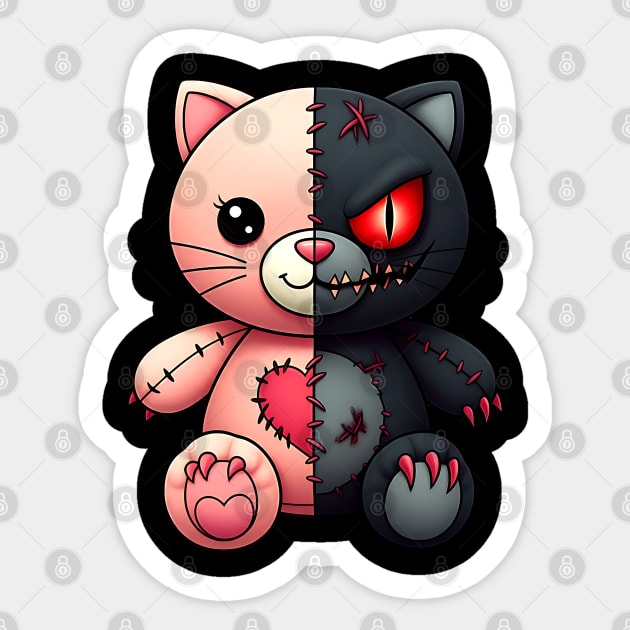 Good and Bad Kitty Sticker by UrbanLifeApparel